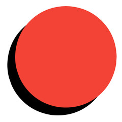 Fototapeta na wymiar red blank circle icon background with shadow