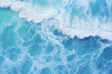 Obraz premium Ocean Waves, Drone View. Generative AI