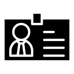 businessman id card glyph 
