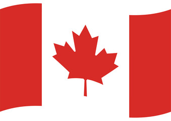 Naklejka premium Flag of Canada. Canadian flag. Canada flag wave