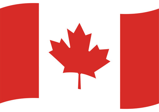 Flag of Canada. Canadian flag. Canada flag wave