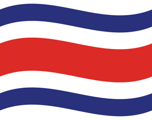 Costa Rica flag. Flag of Costa Rica. Costa Rica flag wave