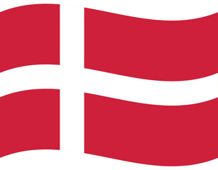 Obraz premium Flag of Denmark. Danish Flag. Denmark flag wave