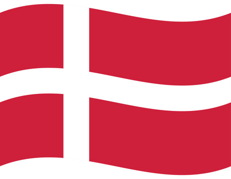 Flag of Denmark. Danish Flag. Denmark flag wave
