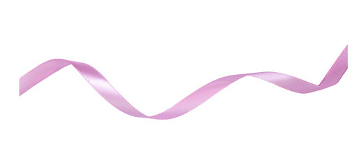 light purple ribbon isolated on transparent background, elements PNG image.