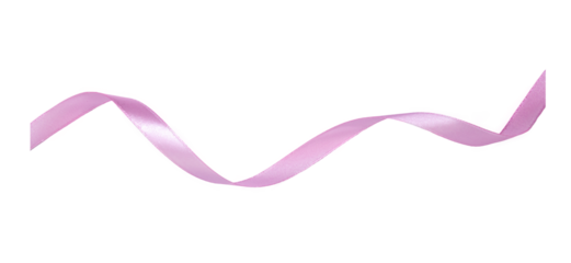 light purple ribbon isolated on transparent background, elements PNG image.