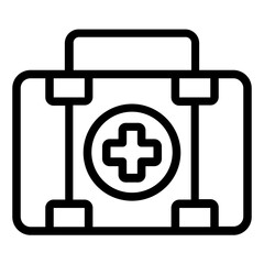 Fototapeta premium first aid kit icon outline