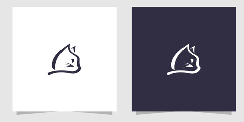 cute cat logo design