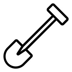 shovel icon outline