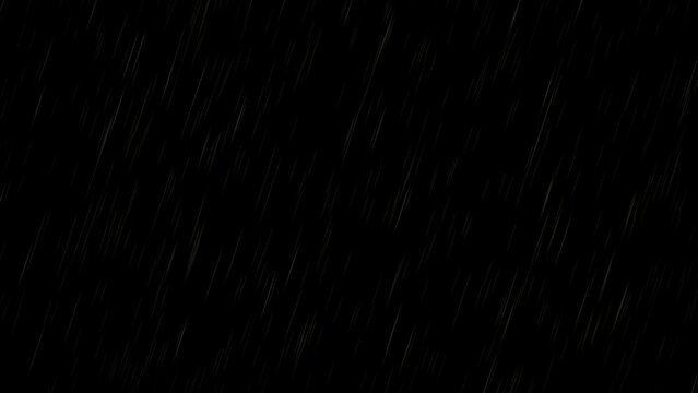 The effect of falling rain on a black background.