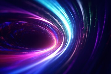 Obraz premium abstract futuristic background with pink blue glowing neon moving high speed wave lines and bokeh lights. Data transfer concept Fantastic wallpaper
