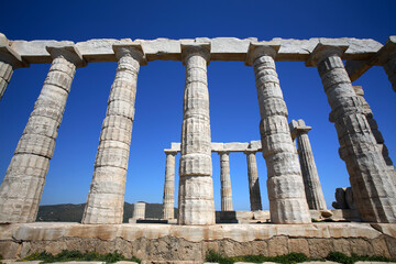 Naklejka premium Temple of Poseidon, Cape Sounion, Greece
