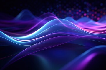 Fototapeta premium abstract futuristic background with pink blue glowing neon moving high speed wave lines and bokeh lights. Data transfer concept Fantastic wallpaper