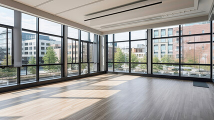 Revolutionary Workout Space with Large Panoramic Windows