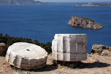 Remains of the temple of Poseidon, Cape Sounion, Greece
