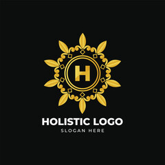 holistic logo vector template design
