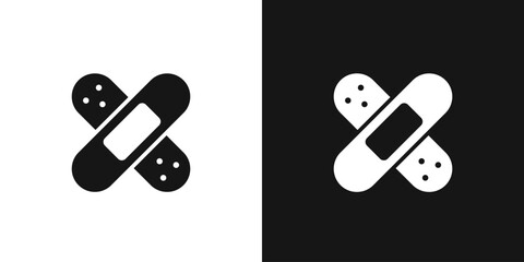 Wound plaster vector icon. Medical plaster, adhesive bandage sign