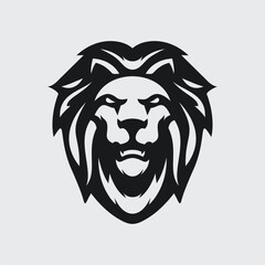 Lion simple mascot logo design