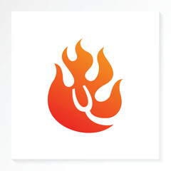 flame grill modern logo isolated in white
