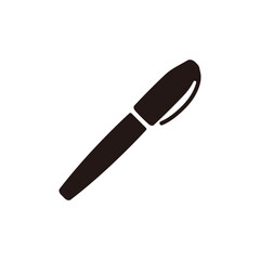 Marker pen icon.Flat silhouette version.