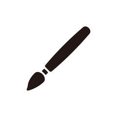 Paintbrush icon.Flat silhouette version.