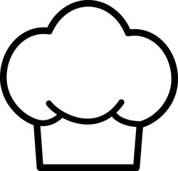 A simple chef hat icon for logos, websites and apps. A simple chef hat icon. Simple flat design for apps and websites. Vector illustration in the style of drawing by hand.