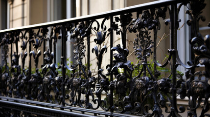 Artistic Floral Wrought Iron Balcony Railings