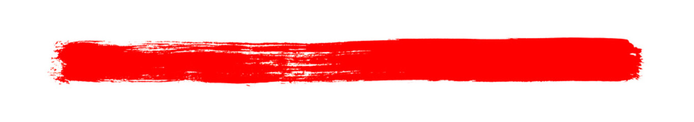 Pinselstreifen in rot zum Durchstreichen oder Markieren
