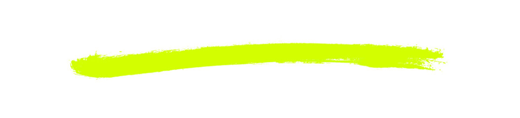 Pinselstreifen mit gelb hellgrüner Farbe auf weißem Hintergrund