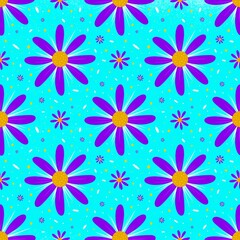 Flowers, leaves, colorful wallpapers, designed for carpet, wallpaper, clothes, wrapping, fabric, cover.