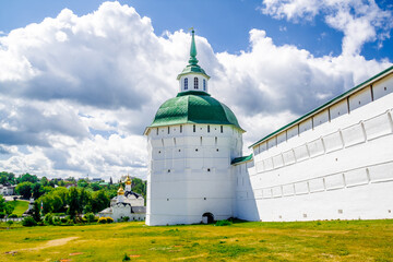 Corner defensive tower of the Trinity-Sergius Lavra. Sergiev Posad, Moscow region, Russia.