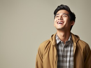 Obraz premium Asian man emotional dynamic gestures