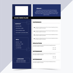 Obraz premium Professional Resume CV Template Layout