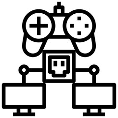 LAN line icon,linear,outline,graphic,illustration