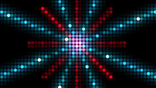 stylized animation with flickering many small dots pattern video effect. Abstract digital shiny flitter bulbs led concept