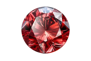 Poster Red gemstone isolate on transparent background. Generative Ai © Alexandra