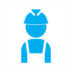 worker in hardhat icon vector illustration symbol