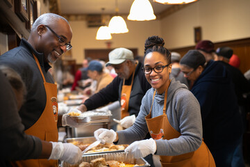 church parish community engaging in outreach activities, extending love and support to those in need Generative AI