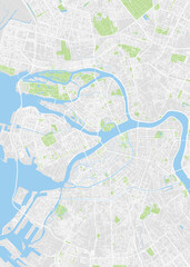 Naklejka premium City map Saint Petersburg, color detailed plan, vector illustration