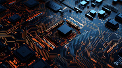 Obraz premium circuit board background ,Generative Ai