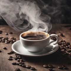 Fototapeta premium Cup of hot coffee