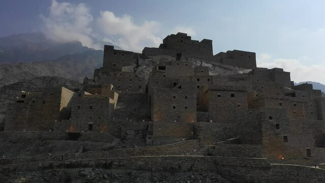 Dhee Ayn marble village aerial view  Al Mukhwah  Saudi Arabia