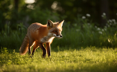 A fox cub exploring the neighborhood