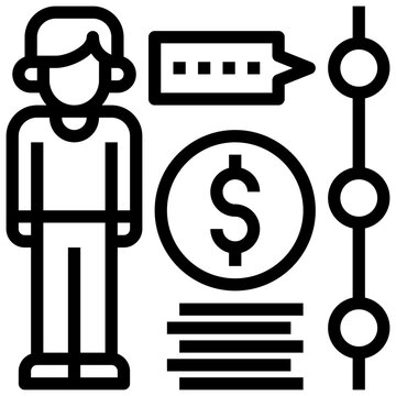 bant line icon,linear,outline,graphic,illustration