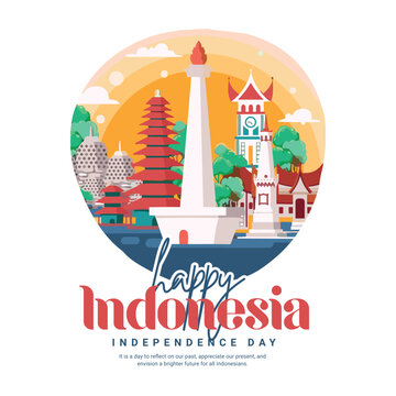 Indonesia independence day or dirgahayu kemerdekaan Indonesia Soical Media Post Banner