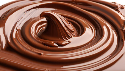Obraz na płótnie Canvas Melted chocolate swirl as a background closeup