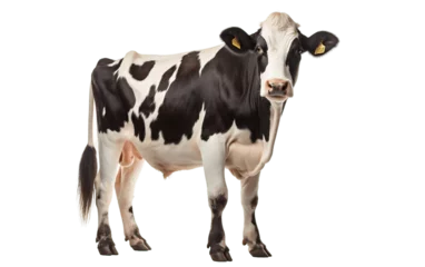  Isolated Cow on White Background, Generative Ai © Happymoon