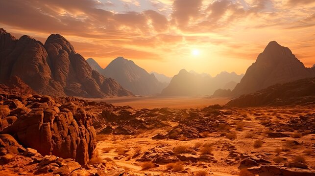 Mount Sinai: A Breathtaking African Landscape of Adventure and Desert Beauty: Generative AI
