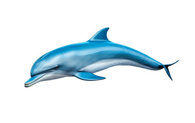 Isolated Dolphin on White Background, Generative Ai