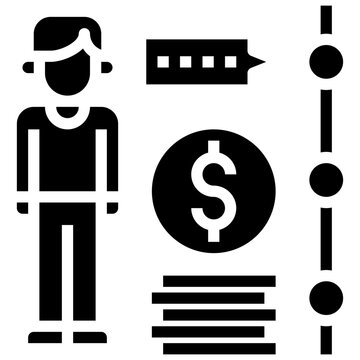 bant line icon,linear,outline,graphic,illustration